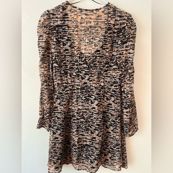 Zara animal print with bow tie bodycon size S - Picture 4 of 9